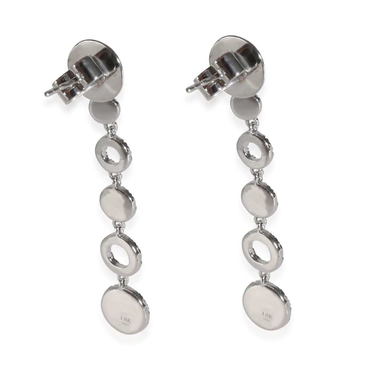 BRAND NEW Graziela Gems Earrings in 18k White Gold 1.09 CTW