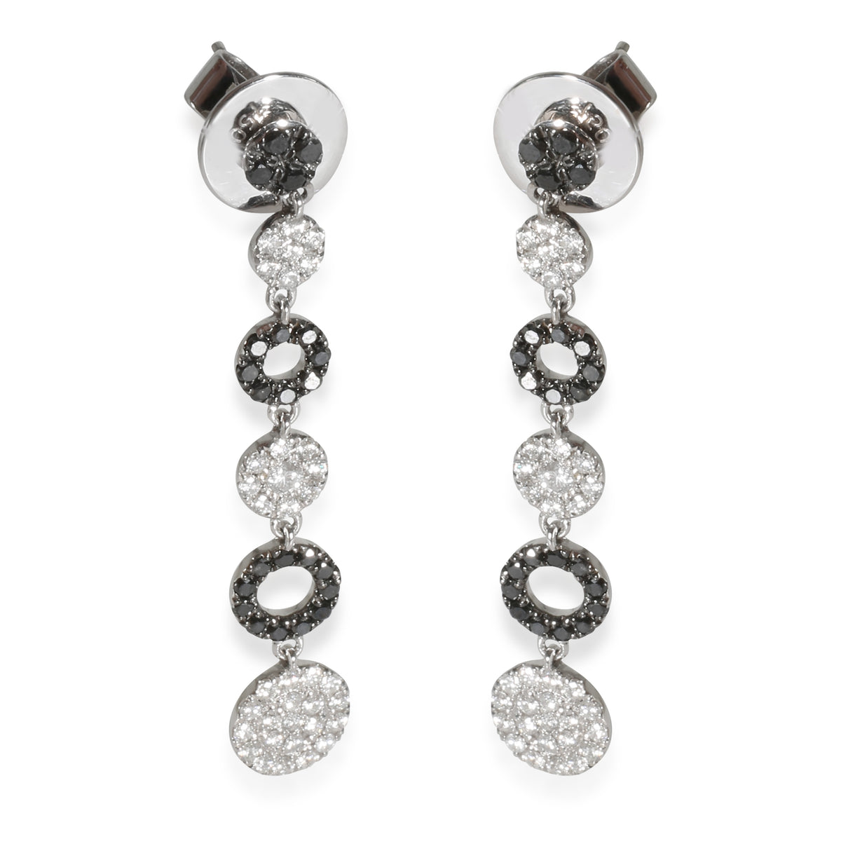 BRAND NEW Graziela Gems Earrings in 18k White Gold 1.09 CTW