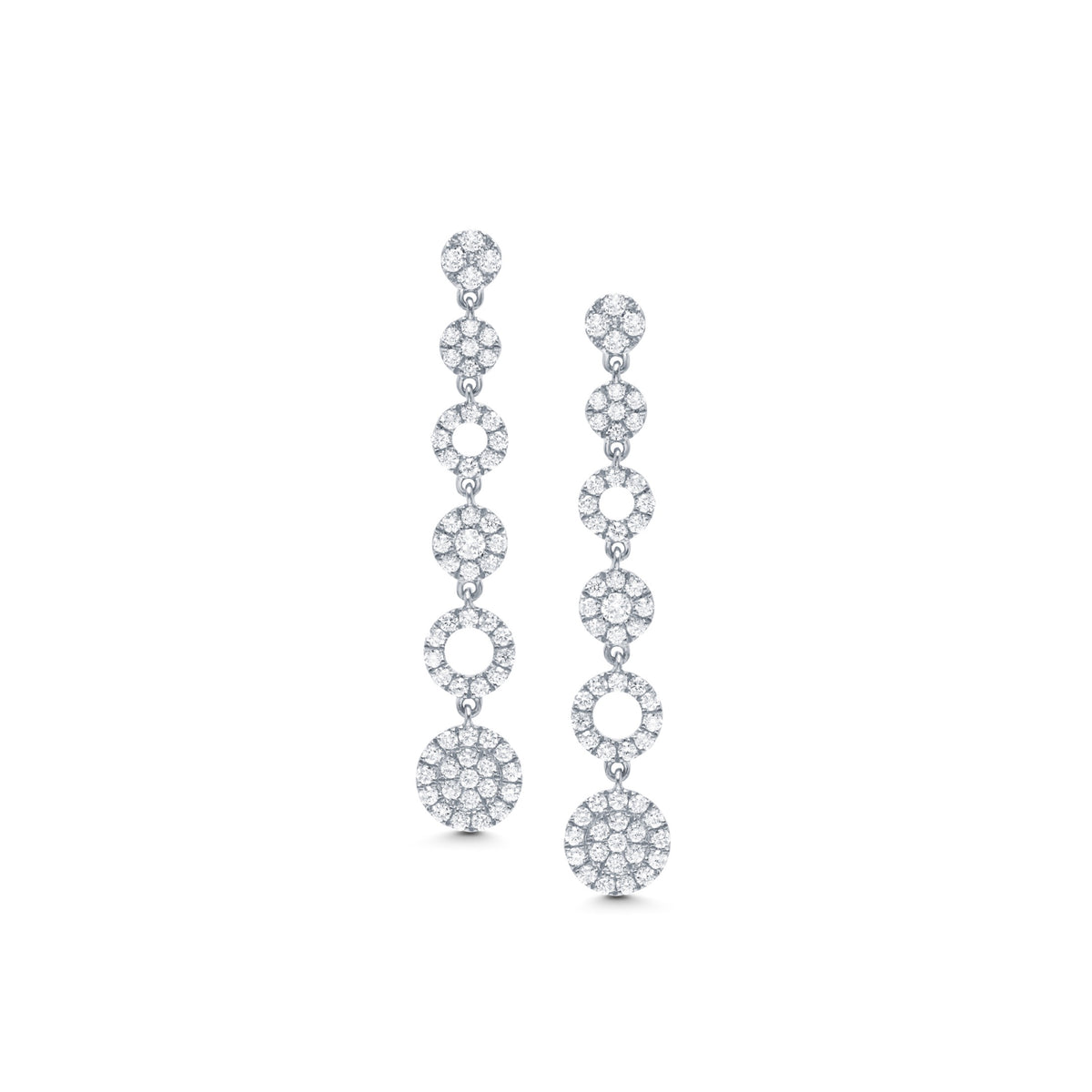 Earrings in 18k White Gold 1.03 CTW