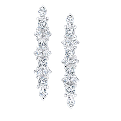 Earrings in 18k White Gold 0.53 CTW