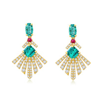 Tourmaline Earrings in 18K Yellow Gold