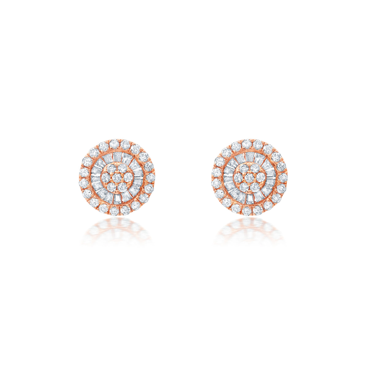 Earrings in 18k Rose Gold 0.44 CTW