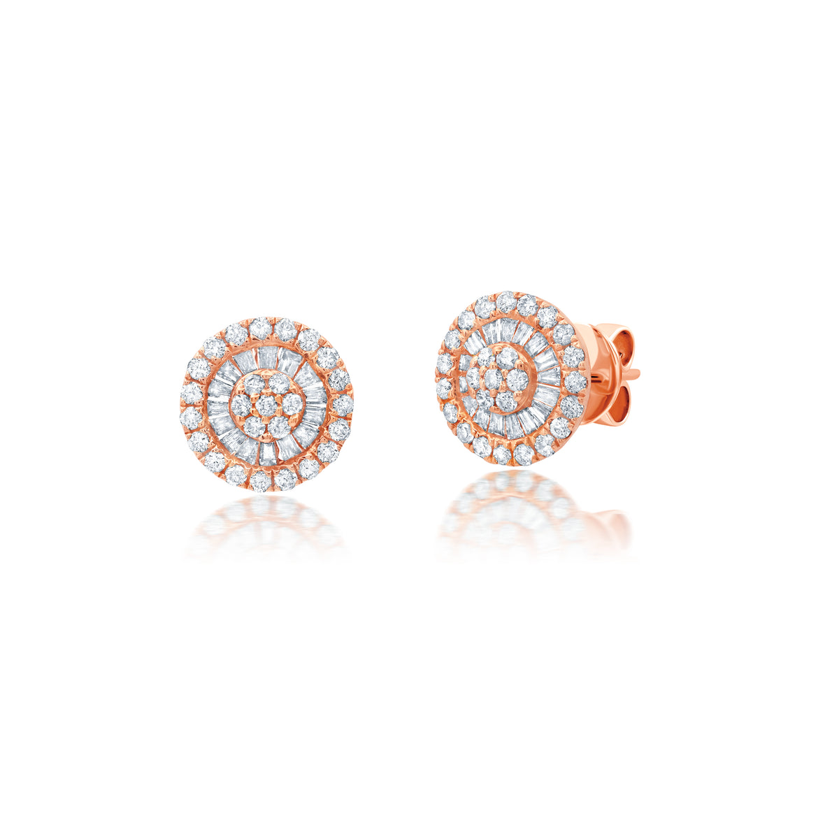 Earrings in 18k Rose Gold 0.44 CTW