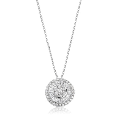 Necklace in 18k White Gold 0.72 CTW