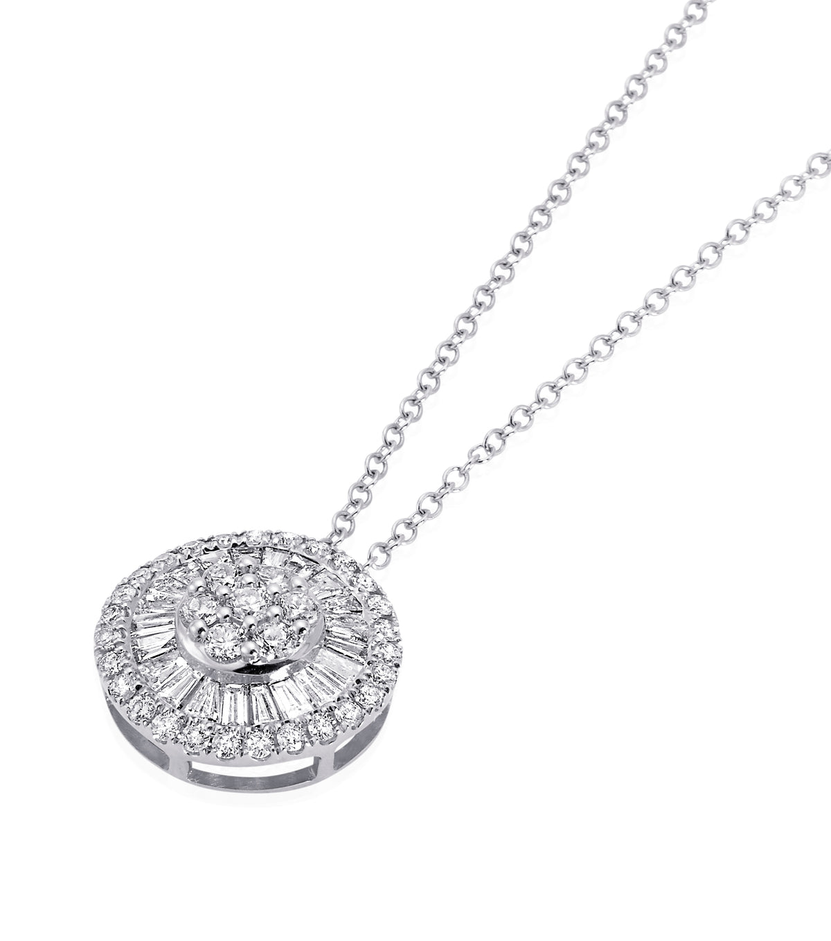 Necklace in 18k White Gold 0.72 CTW