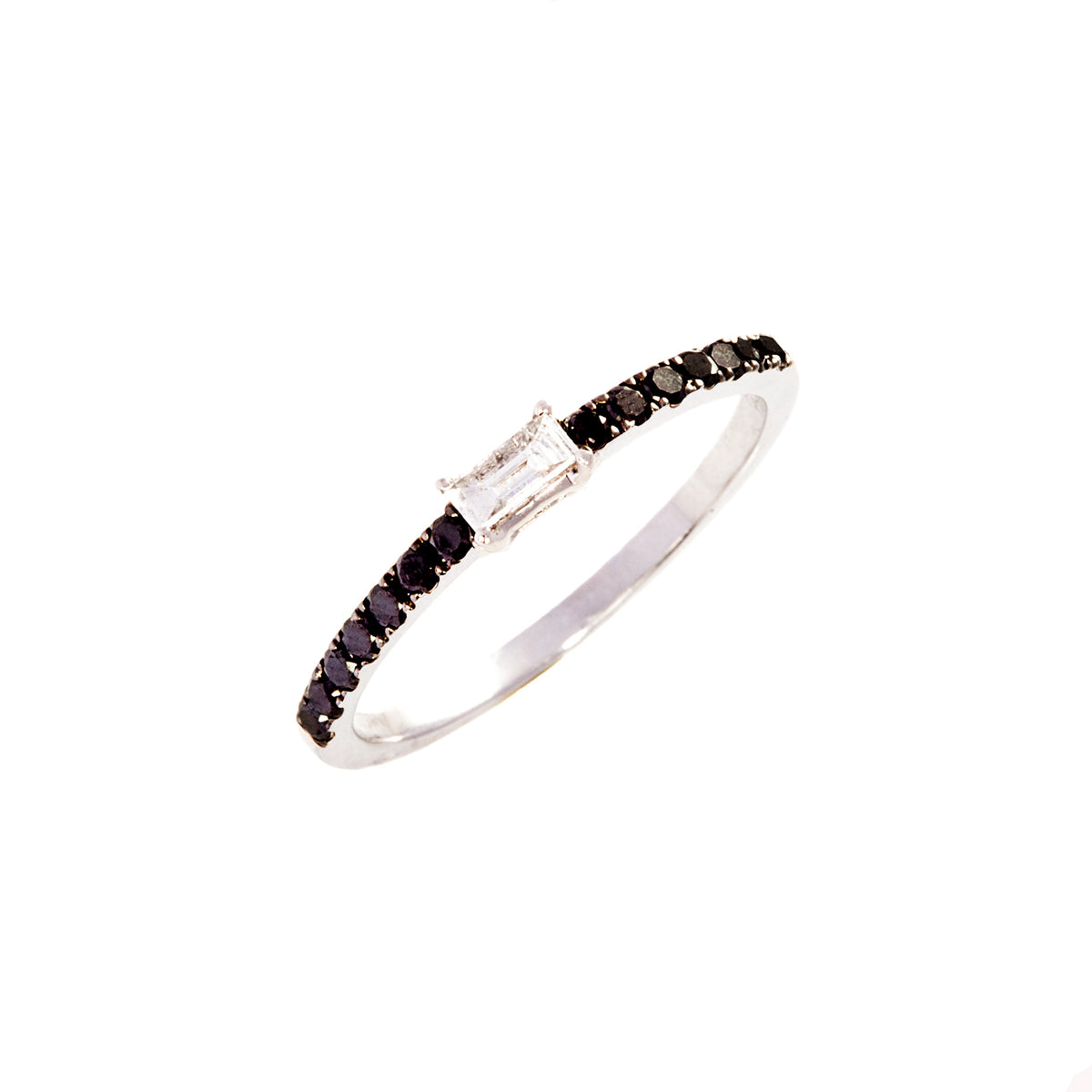 Graziela Black Diamond Ring in 18k White Gold 0.37 CTW