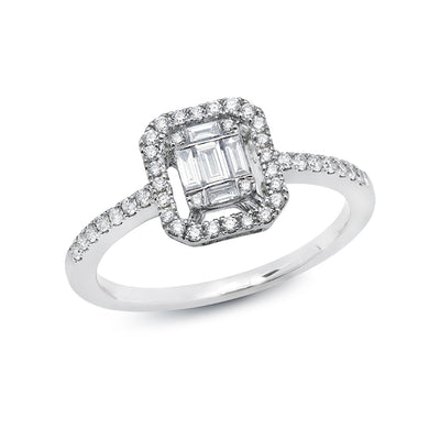 Ring in 18k White Gold 0.5 CTW