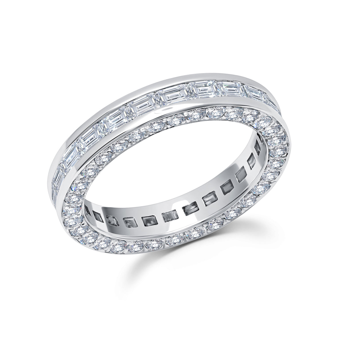 Diamond Band in 18K White Gold 2.92 CTW