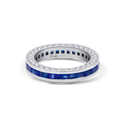 Sapphire Band in 18k White Gold 1.56 CTW