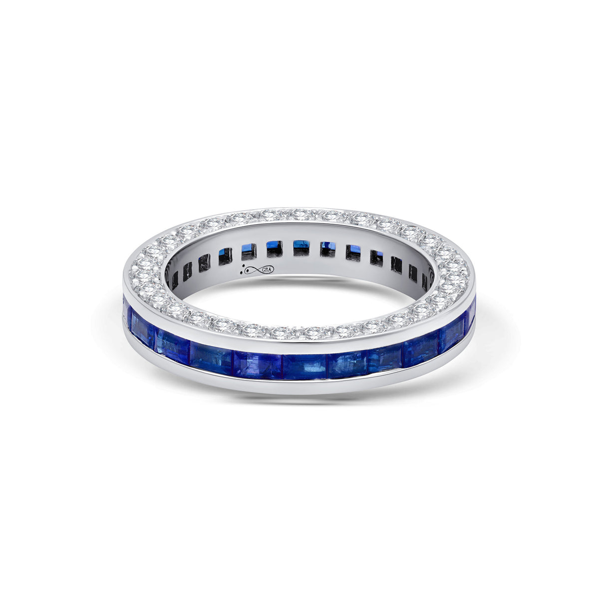 Sapphire Band in 18k White Gold 1.56 CTW