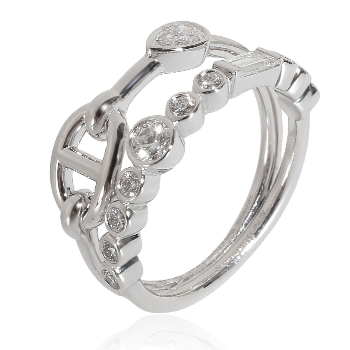 Chaine dAncre Chaos Fancy Ring in 18k White Gold 0.56 CTW