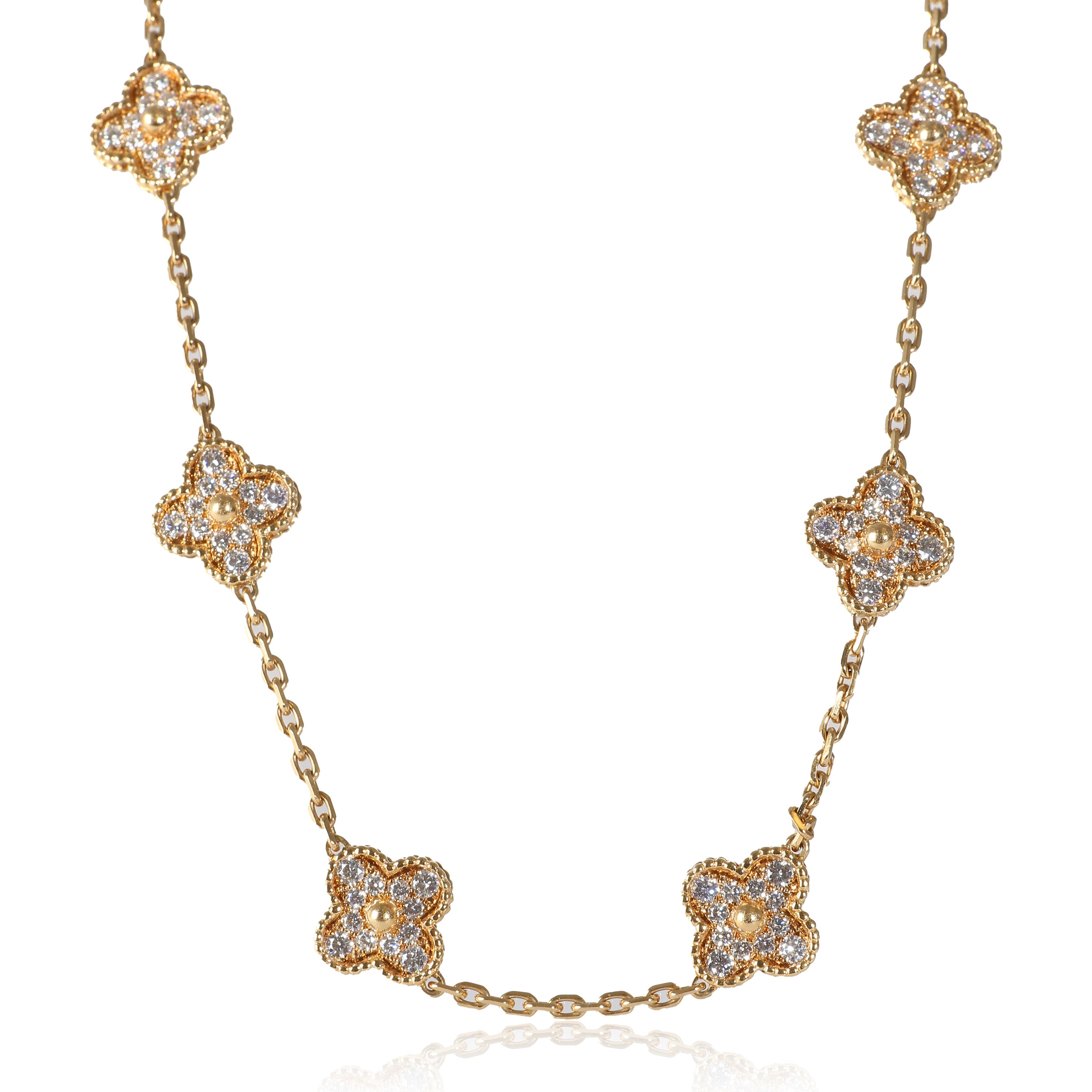 VENINI Van Cleef & Arpels オーナメント 2個セット Van Cleef & Arpels Gold and Diamond Alhambra Pendant