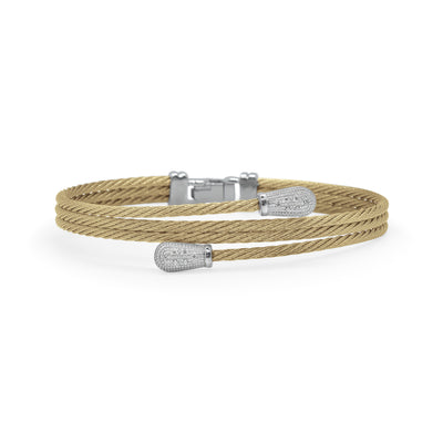 Bracelet in 18K Gold & Stainless Steel (0.06 CTW)