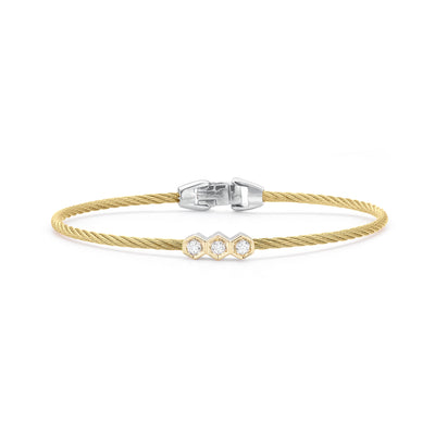 Bracelet in 18K Gold & Stainless Steel (0.07 CTW)