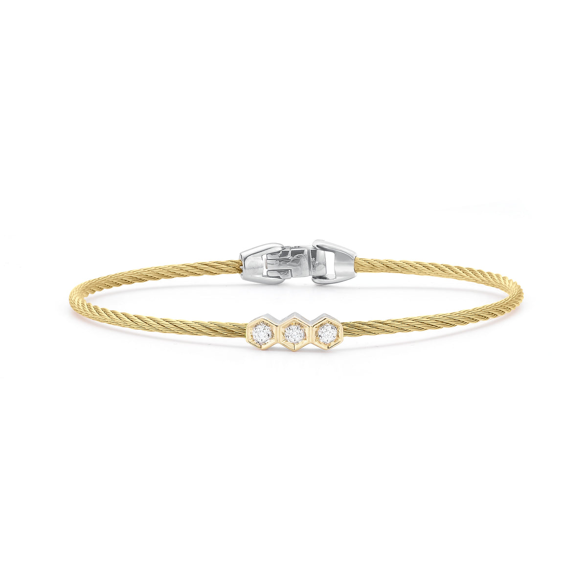 Bracelet in 18K Gold & Stainless Steel (0.07 CTW)