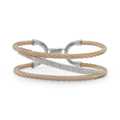 Bracelet in 18K Gold & Stainless Steel (0.49 CTW)