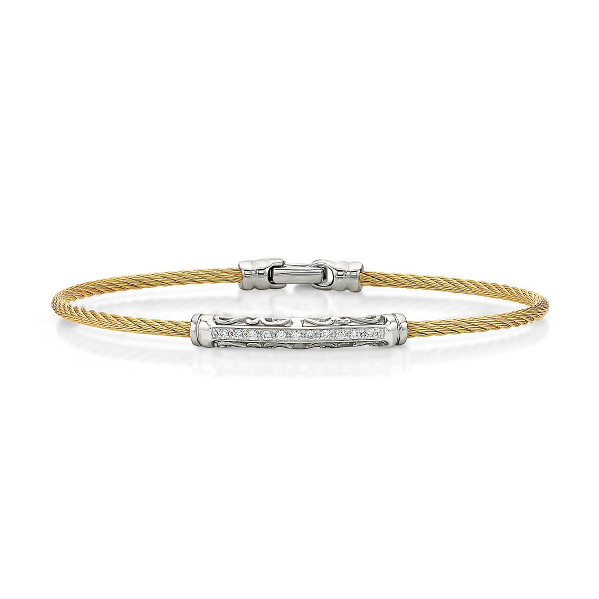 Bracelet in 18k Steel/Gold 0.1 CTW