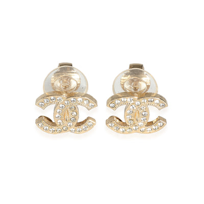 2022 Small Strass CC Yellow Gold Plated studs