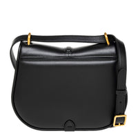 Black Smooth Leather Cmon Medium Satchel