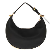 Black Leather Small Fendigraphy Hobo