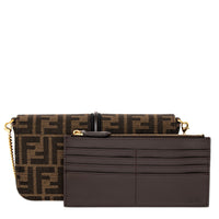 Brown FF Zucca Fendigraphy Wallet On Chain