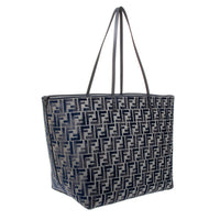 Dark Blue FF Chenille Large Roll Reversible Shopper