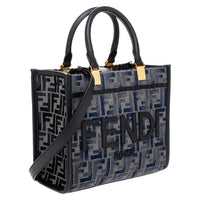 Dark Blue FF Chenille Small Sunshine Shopper