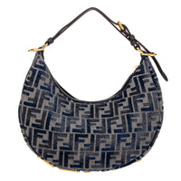 Dark Blue FF Chenille Small Fendigraphy Hobo