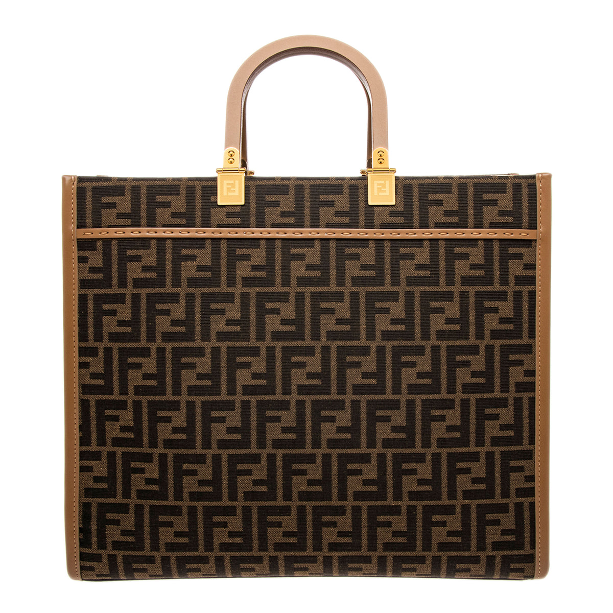 Brown FF Jacquard Medium Fendi Sunshine Shopper