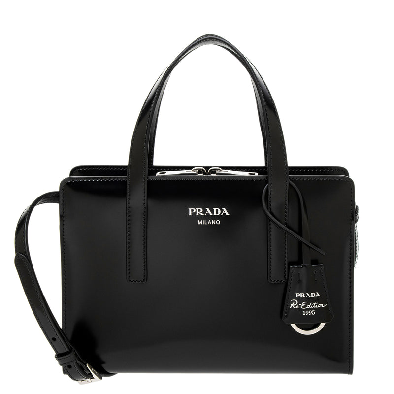 Black Brushed Leather Mini Re-Edition 1995 Mini Bag