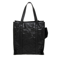 Black Antique Nappa Flowers Mini Tote