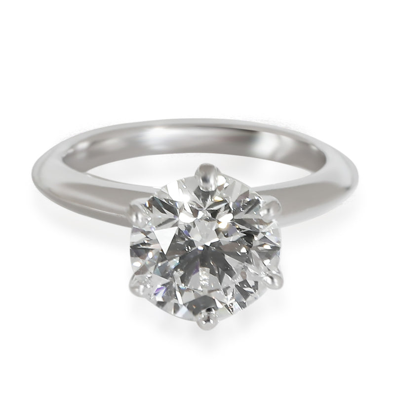 Tiffany Solitaire Engagement Ring in Platinum H VVS2 2.15 CTW