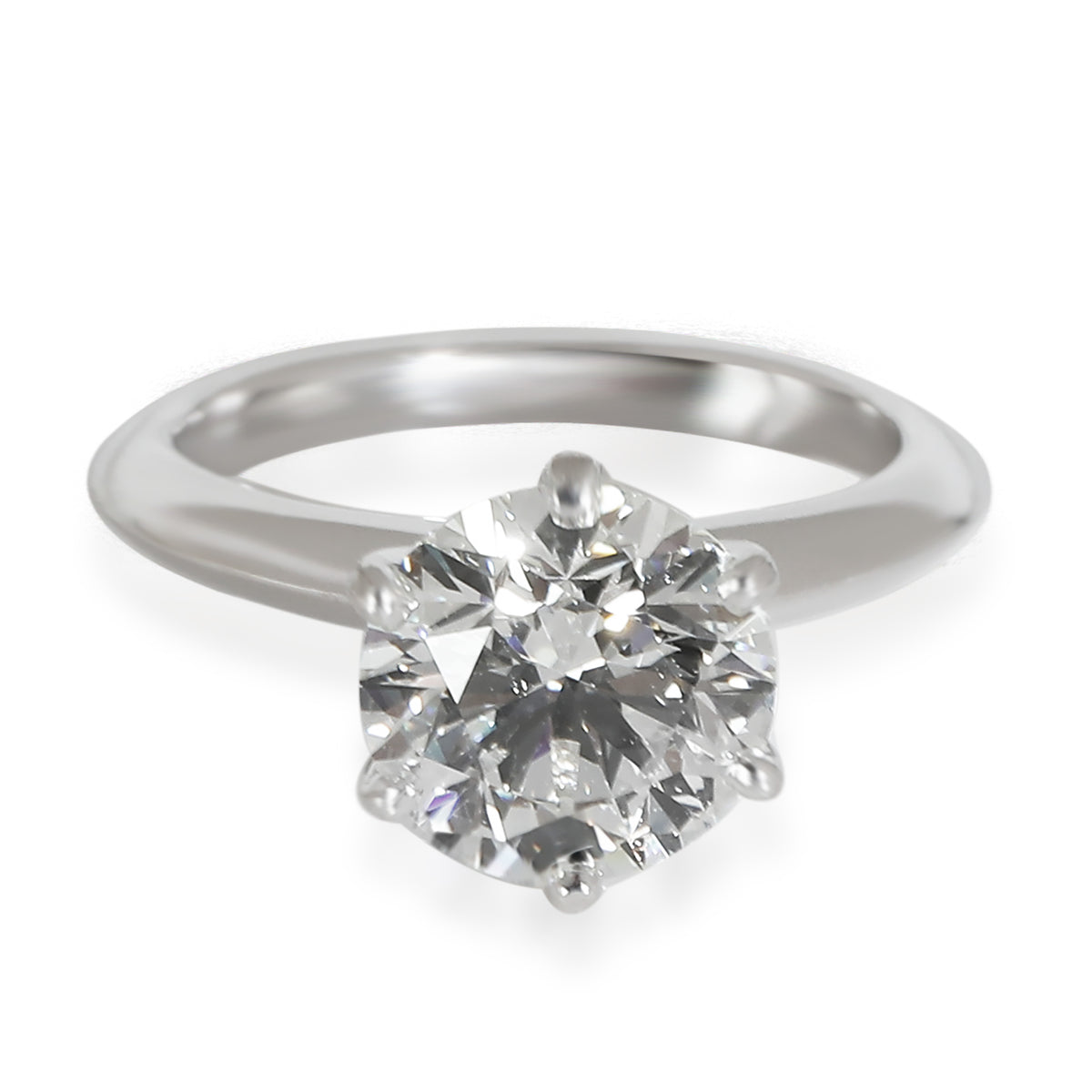 Tiffany Solitaire Engagement Ring in  Platinum H VVS2 2.15 CTW