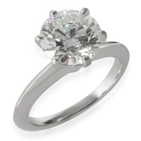 Tiffany Solitaire Engagement Ring in Platinum H VVS2 2.15 CTW