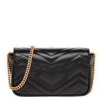 Black Matelasse Calfskin Super Mini Marmont