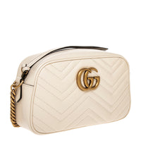 White Matelasse Calfskin Small Shoulder Bag