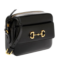 Black Leather Small Horsebit 1955 Crossbody