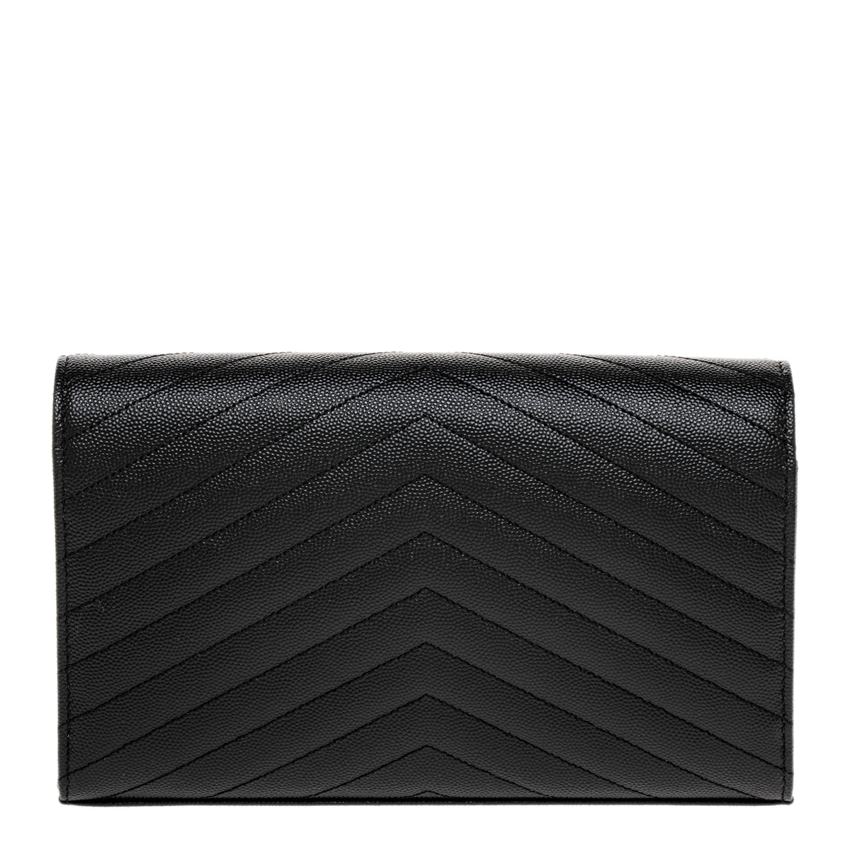 Black Grain De Poudre Cassandre Chain Wallet