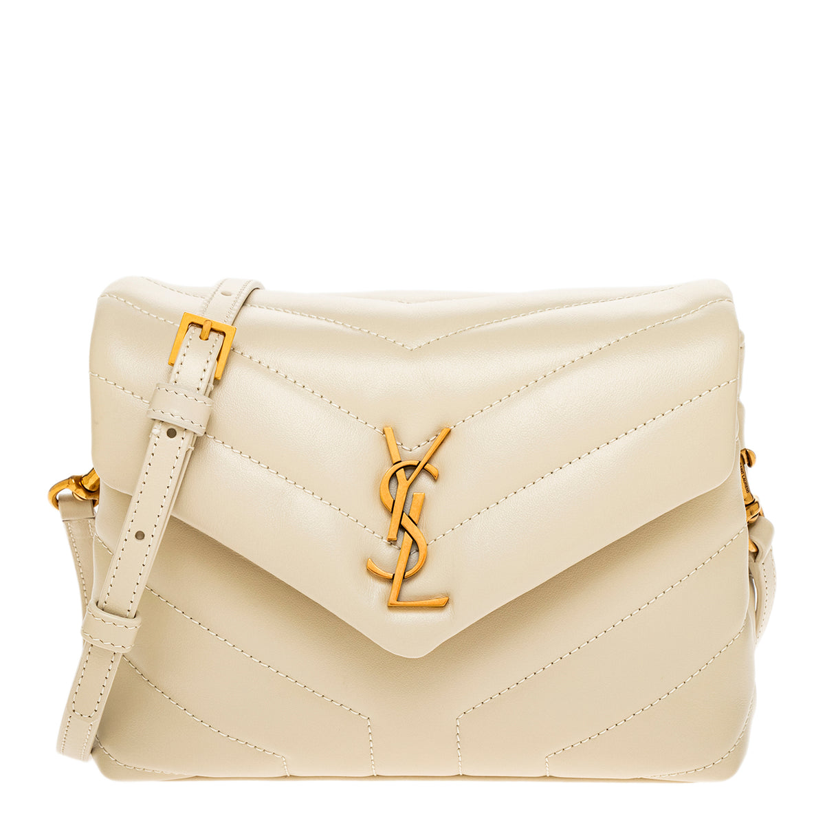 Ivory Matelasse Leather Toy Loulou