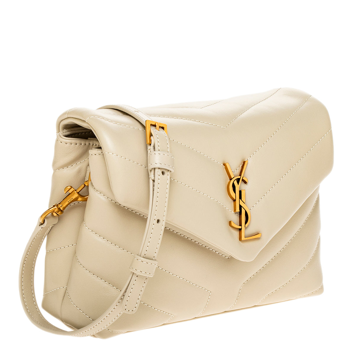 Ivory Matelasse Leather Toy Loulou