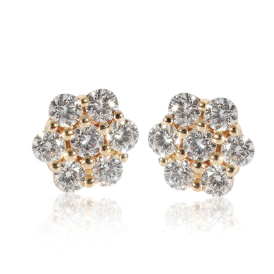 Diamond Earrings in 14K Yellow Gold 2.01 CTW