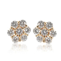 Diamond Earrings in 14K Yellow Gold 2.01 CTW