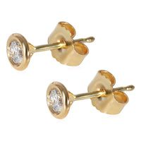 Diamond Bezel Stud Earrings in 14K Yellow Gold 0.62 CTW