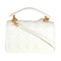 Latte Lambskin Cannage Small Jolie Top Handle Bag