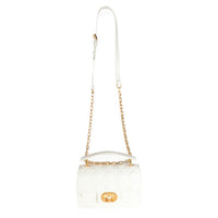 Latte Lambskin Cannage Small Jolie Top Handle Bag