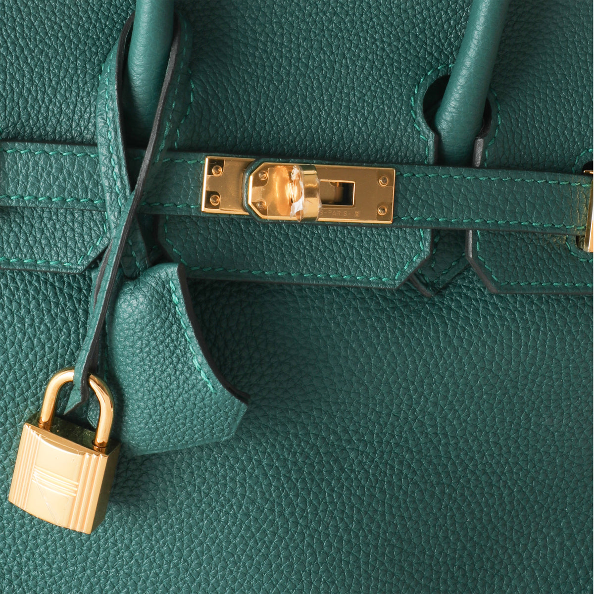 Malachite Togo Birkin 25 GHW