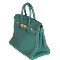 Malachite Togo Birkin 25 GHW