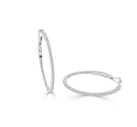 Diamond Hoop Earrings in 14K White Gold (0.25 CTW)