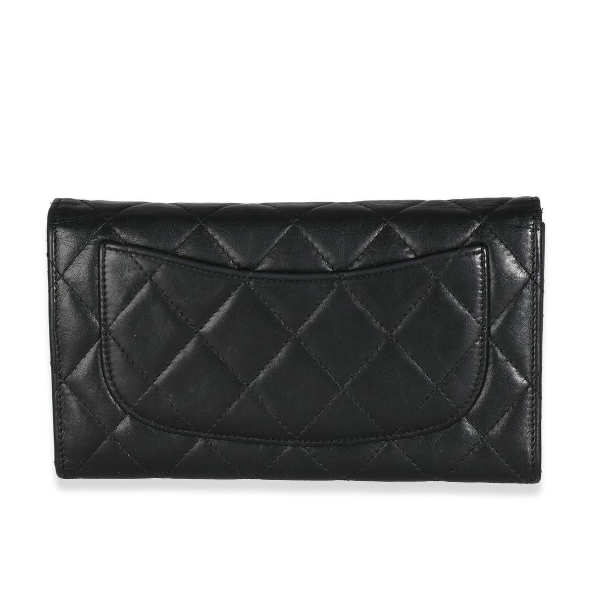 Black Quilted Lambskin Reissue Flap Wallet