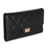 Black Quilted Lambskin Reissue Flap Wallet